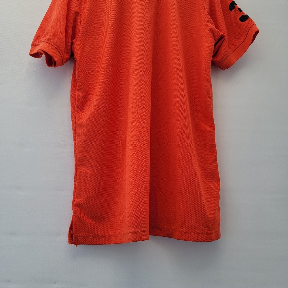 Polo Ralph Lauren Big Pony Polo Shirt Mens XL Bright Orange Black Embroider Y2K - Picture 10 of 11